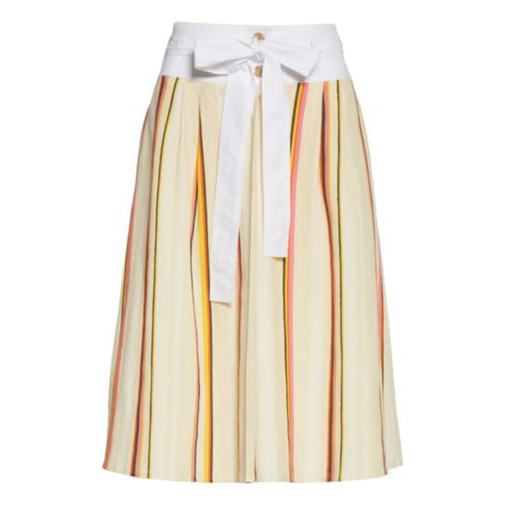Tory Burch canyon striped cotton skirt